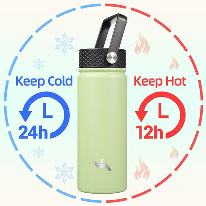 Konokyo 18 oz Insulated Water Bottle Stainless Steel Sport Bottles - Image 2