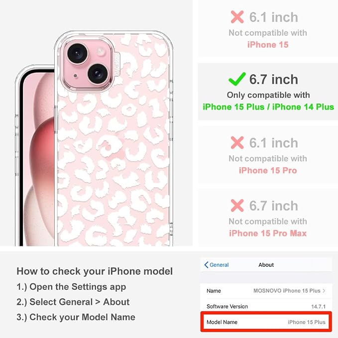 MOSNOVO Case for iPhone 15 Plus/iPhone 14 Plus - Image 2