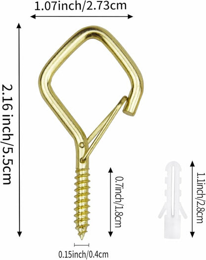 120 Pcs Gold Eye Hooks Screw Heavy Duty, Ceiling Hooks - Image 2