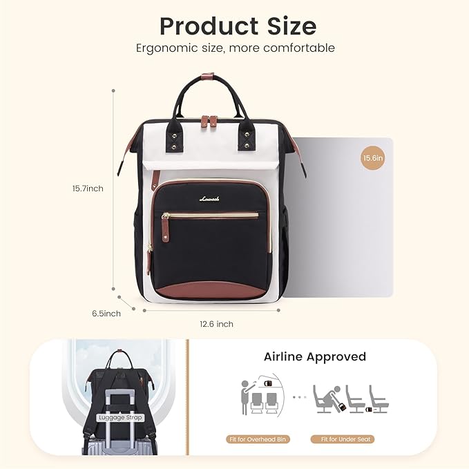 LOVEVOOK Laptop Backpack for Women Work Bag - Image 5