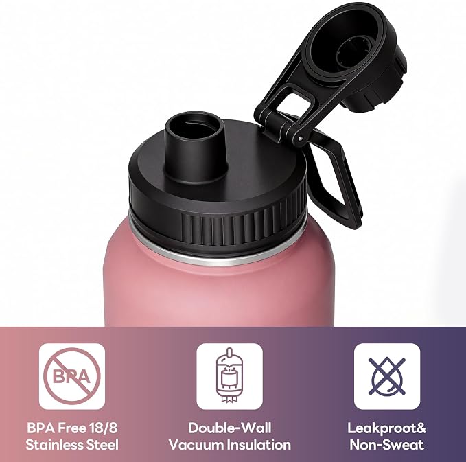 Navigate 40 oz Insulated Stainless Steel Sports Water Bottle - Image 4