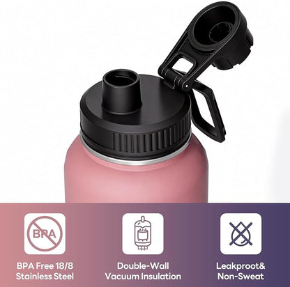 Navigate 40 oz Insulated Stainless Steel Sports Water Bottle - Image 4