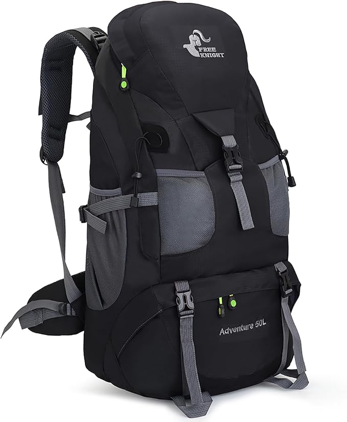 Bseash 50L Hiking Backpack, Water Resistant Lightweight Outdoor Sport Daypack by Bseash