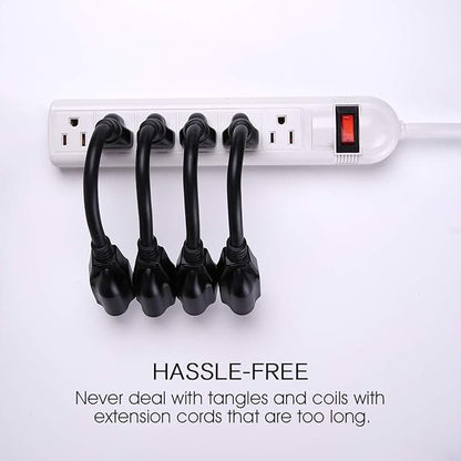 Miady Short Power Extension Cord Outlet Saver, 3 Prong - Image 3