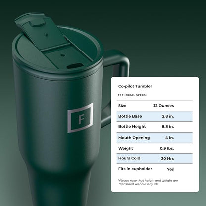 IRON °FLASK Co-Pilot Insulated Mug w/Straw & Flip Cap Lids - Image 9