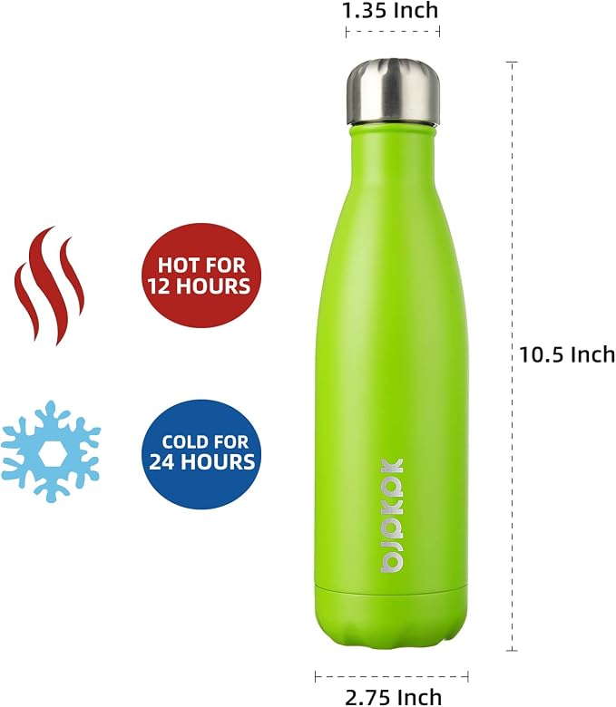 BJPKPK Insulated Water Bottles -17oz/500ml -Stainless Steel Water bottles - Image 2
