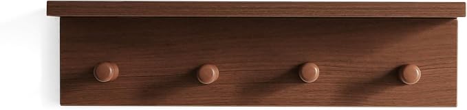 Entrance Coat Rack ，Coat Hooks, Wall-Mounted Wooden Hook Rack, Wall-Mounted - Image 2