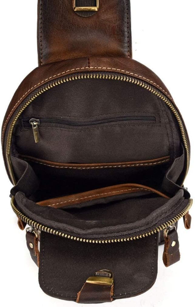 Leather Sling Bag Crossbody Backpack - Image 7