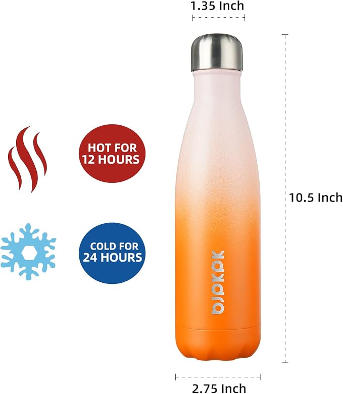 BJPKPK 17oz Insulated Stainless Steel Water Bottles, Sports Water Bottles Keep - Image 2