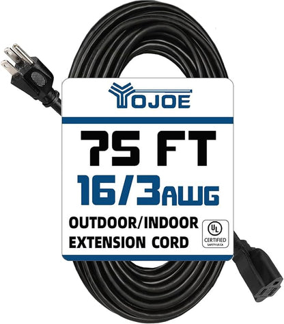 YOJOE Indoor Outdoor Extension Cord, 3 Prong 10A Weatherproof Power Cord by YOJOE