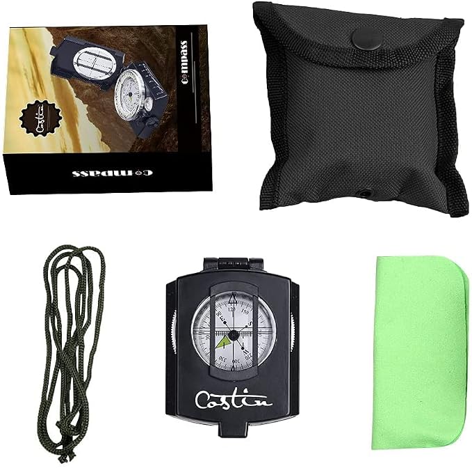 COSTIN Multifunctional Compass, Metal Military Waterproof High Accuracy Compass - Image 8