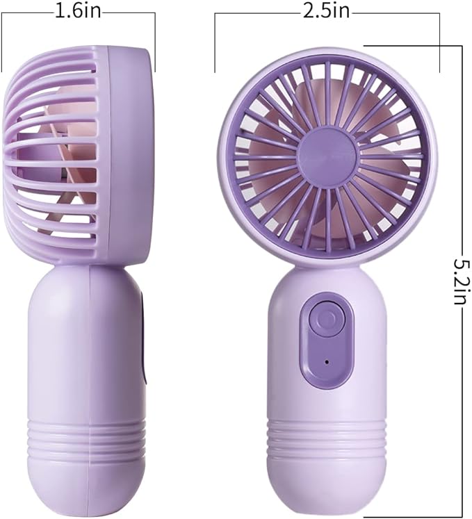 Mini Portable Fan 3 Pack, Cute Handheld Battery Operated Lightweight Small - Image 2