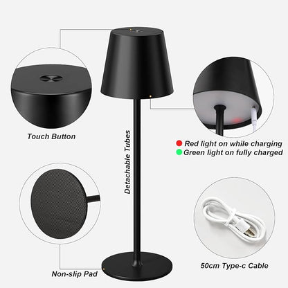 Kakanuo Cordless Table Lamp Rechargeable Black - Image 5