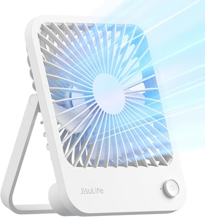 JISULIFE Desk Fan Battery Rechargeable, 4500mAh 180°Foldable Portable Personal by LivechillStaycool