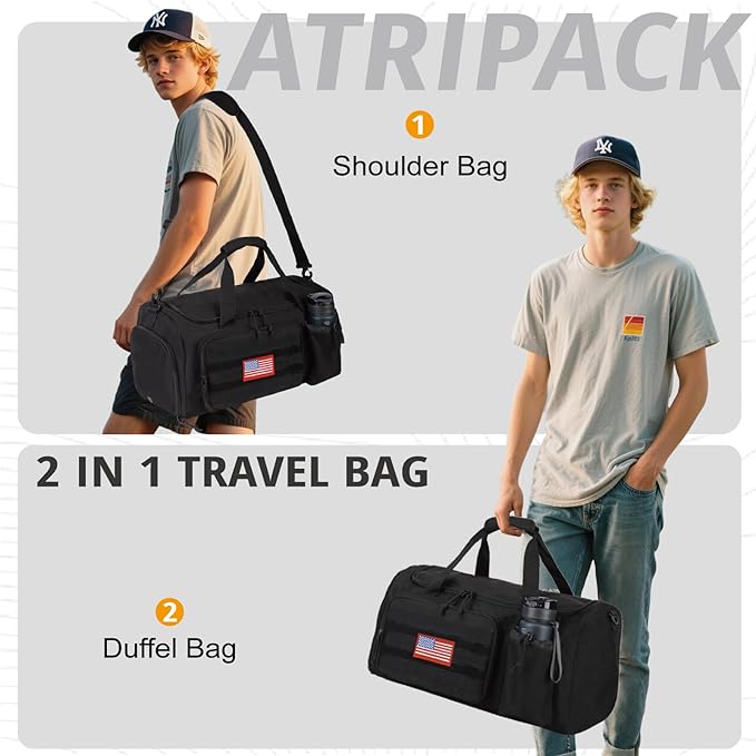Tactical Gym Bag for Men, 60L Large Capacity Duffle Bags - Image 5