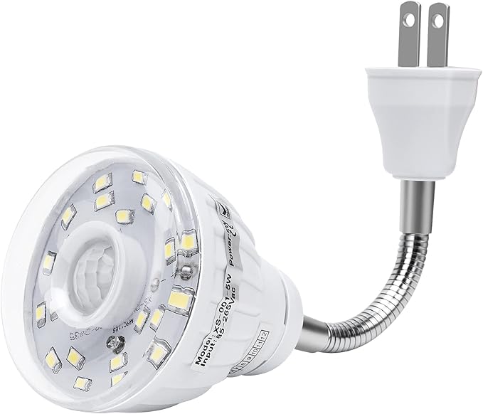 Plug in Motion Sensor Night Light Indoor, PIR Infrared Motion-Activated LED by DEKELIY