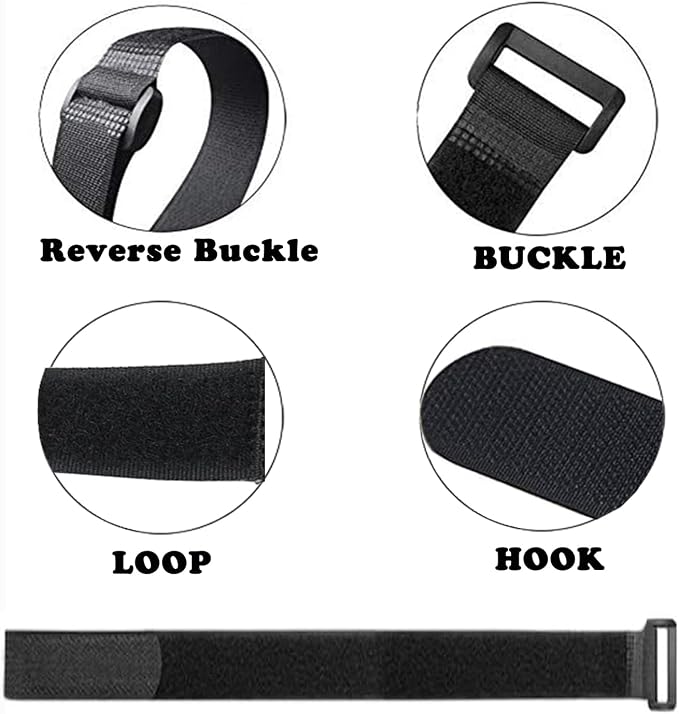 10 Pack Reusable Fastening Cable Ties and Cable Straps, Adjustable - Image 5