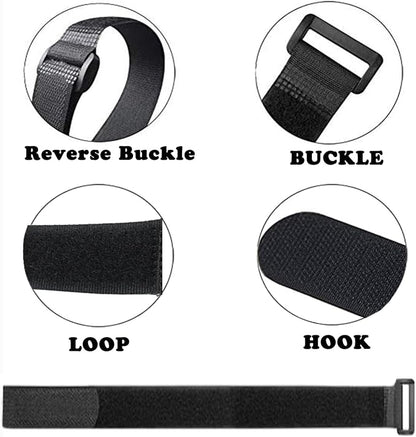 10 Pack Reusable Fastening Cable Ties and Cable Straps, Adjustable - Image 5