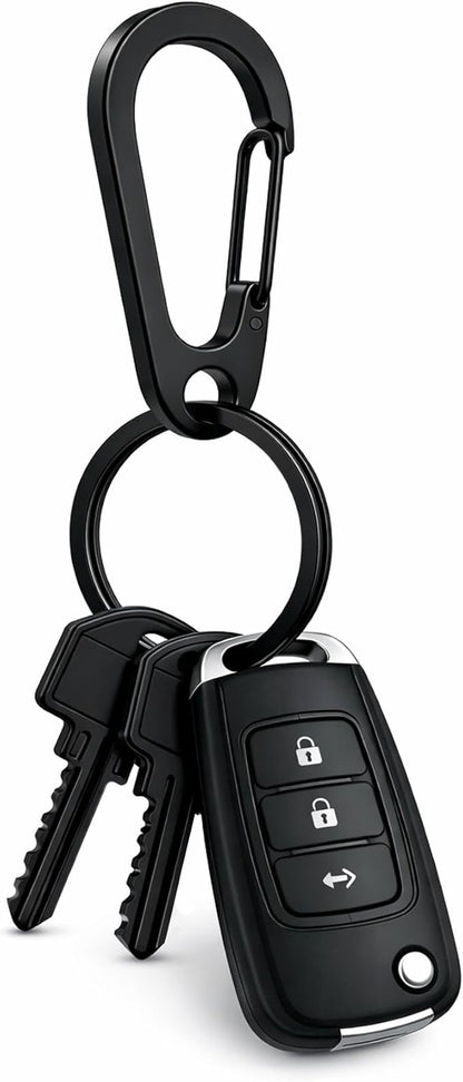 Stainless Steel Carabiner Keychain, Quick Release Heavy Duty Key Clip - Image 2