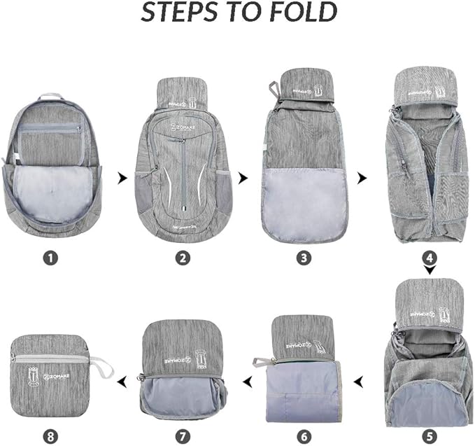 ZOMAKE 25L Ultra Lightweight Packable Backpack, Foldable Hiking Backpacks Water - Image 6