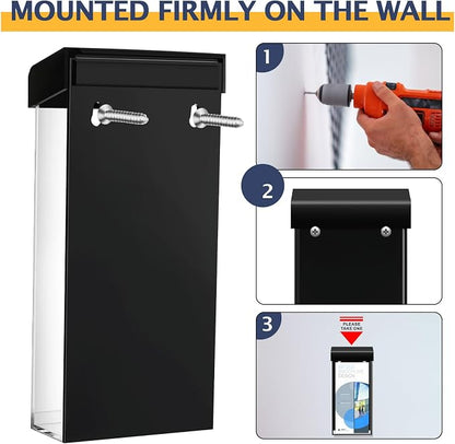 Remerry 1 Pcs Outdoor Brochure Holder 4 x 9 Inch Waterproof Wall Mount - Image 5