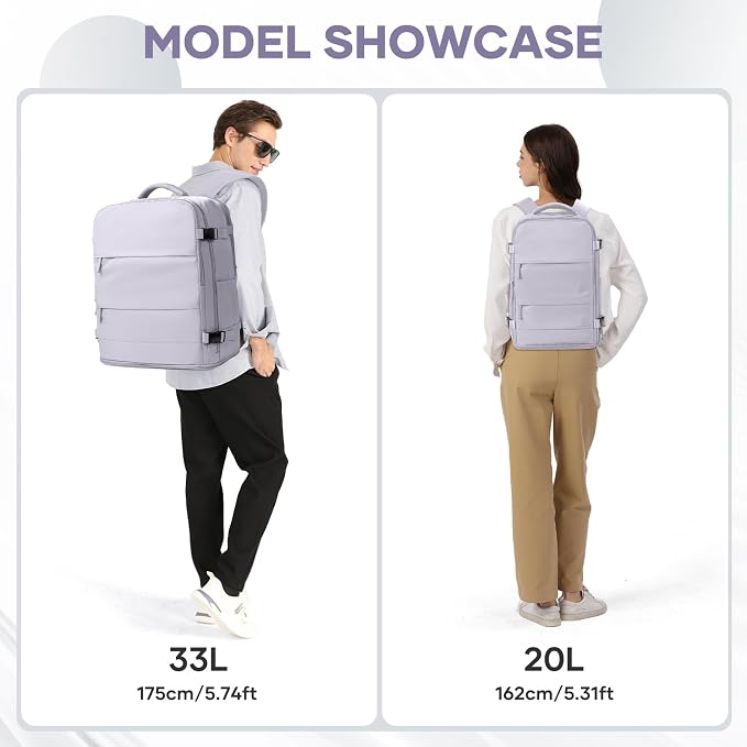 coowoz Large Travel Backpack Carry On - Image 7