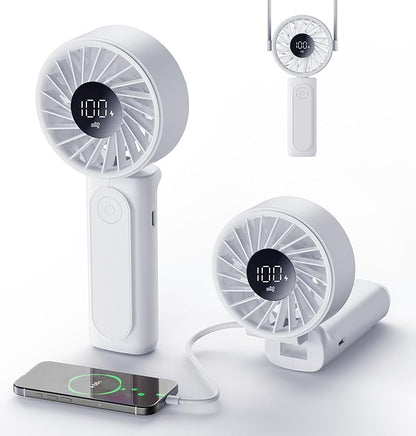Peiyuu Handheld Portable Fan, 4000mAh USB Rechargeable Personal Fan, 180° by Peiyuu