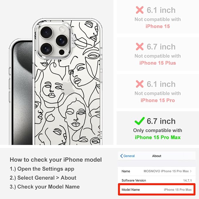 MOSNOVO Case for iPhone 15 Pro Max - Image 2