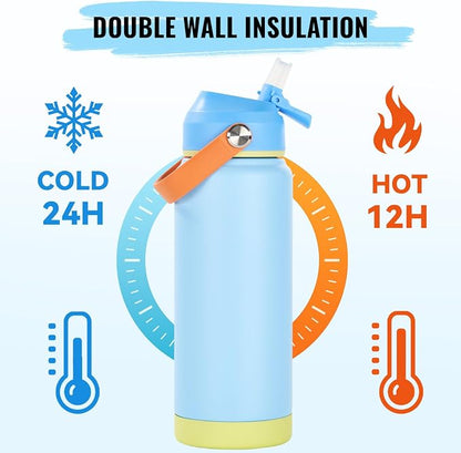 Fijinhom 24oz Insulated Stainless Steel Water Bottle, Wide Mouth Double Wall - Image 5