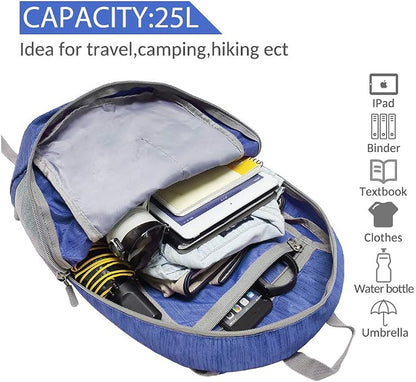 ZOMAKE 25L Ultra Lightweight Packable Backpack, Foldable Hiking Backpacks Water - Image 3