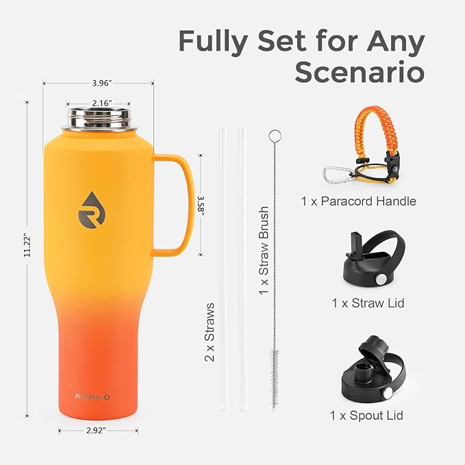 RAYMYLO Insulated Water Bottle 40oz, Stainless Steel Water Bottle - Image 7