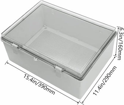 Zulkit Junction Box ABS Plastic Waterproof IP65 Electrical Boxes Hinged Shell - Image 2