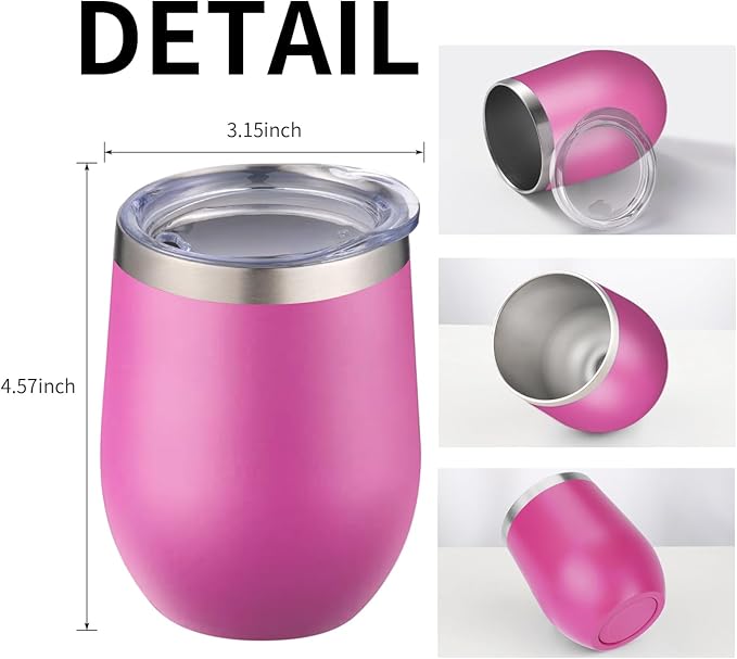 12oz/6 Pack Wine Tumbler Glasses - Image 2