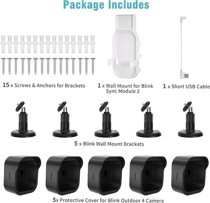 All-New Blink Outdoor Camera Wall Mount, 5 Pack Weatherproof Housing, 360 - Image 8