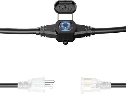 50FT 12 Gauge SJTW Power Extension Cord 3 Prong, 5-15R Male Plug to Female - Image 4