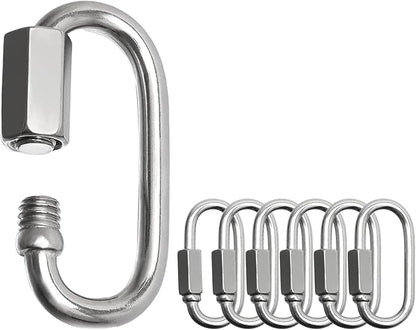 Locking Carabiner Clips, Stainless Steel Spring Snap Hook Locking Carabiner by Acquwistach