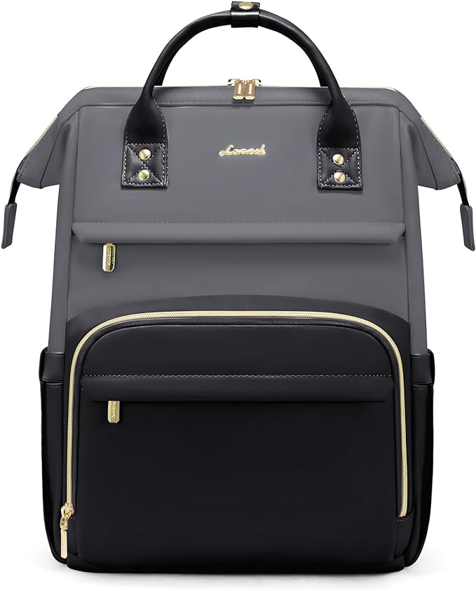 LOVEVOOK Leather Backpack for Women, 17 inch Leather Laptop Backpacks Women by LOVEVOOK