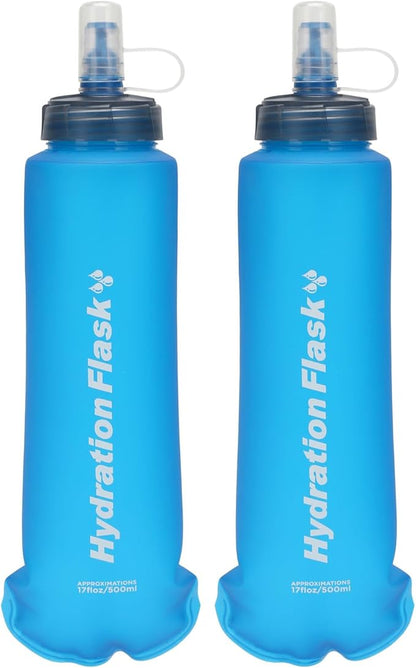 Azarxis TPU Soft Flask Collapsible Water Bottle Running Folding Gel Water by DesignedforOutdoorSports
