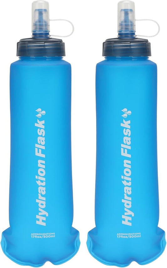 Azarxis TPU Soft Flask Collapsible Water Bottle Running Folding Gel Water by DesignedforOutdoorSports