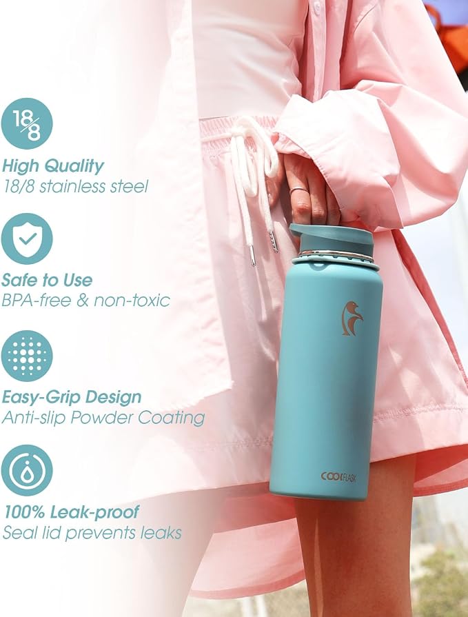 Coolflask Water Bottle 40 oz - Image 5