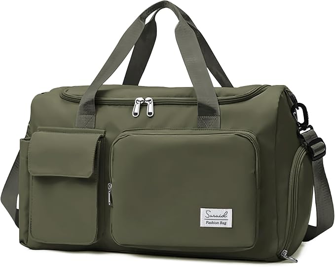 Suruid Travel Duffel Bag with Shoes Compartment Sports Gym Bag with Dry Wet by SURUID