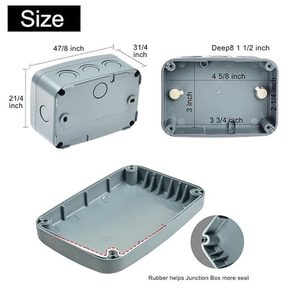NineLeaf Outdoor Junction Box IP66 Waterproof Electrical Enclosure - Image 3