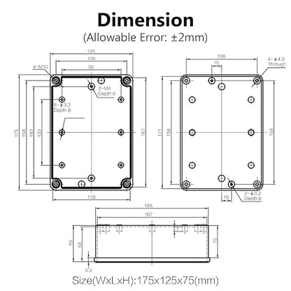 LeMotech Junction Box IP67 Waterproof Dustproof ABS Plastic Project Box - Image 6