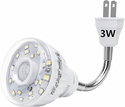 Plug in Motion Sensor Night Light Indoor, PIR Infrared Motion-Activated LED by DEKELIY