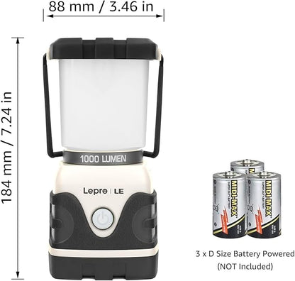 Lepro 1000LM Battery Powered LED Camping Lantern, Camping Essentials, - Image 4