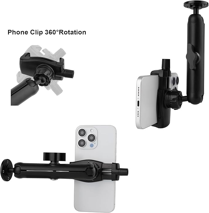 Mippko Wall Mount Phone Holder for Truck/Car/Boat/Wall/Desk, Compatible - Image 6