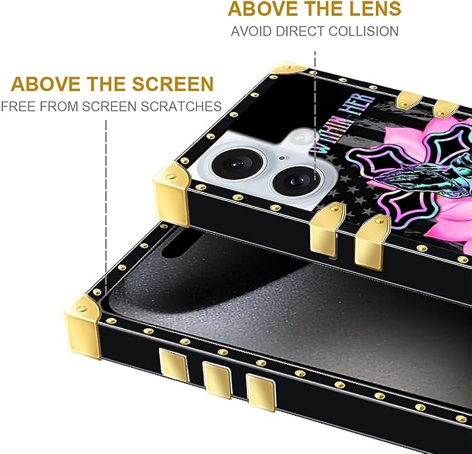 Compatible with iPhone 16 Plus Case, Praying Cross Hands Luxury Golden - Image 6