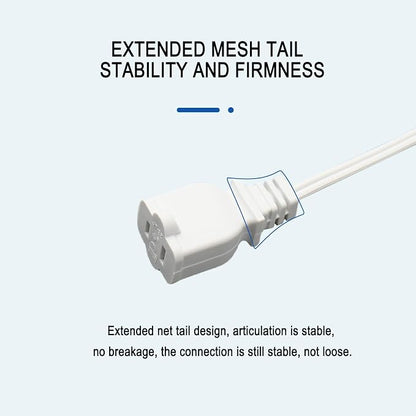 100 FT White Extension Cord, 2 Prong Extension Cord 18AWG SPT-2 Flat Cord - Image 4