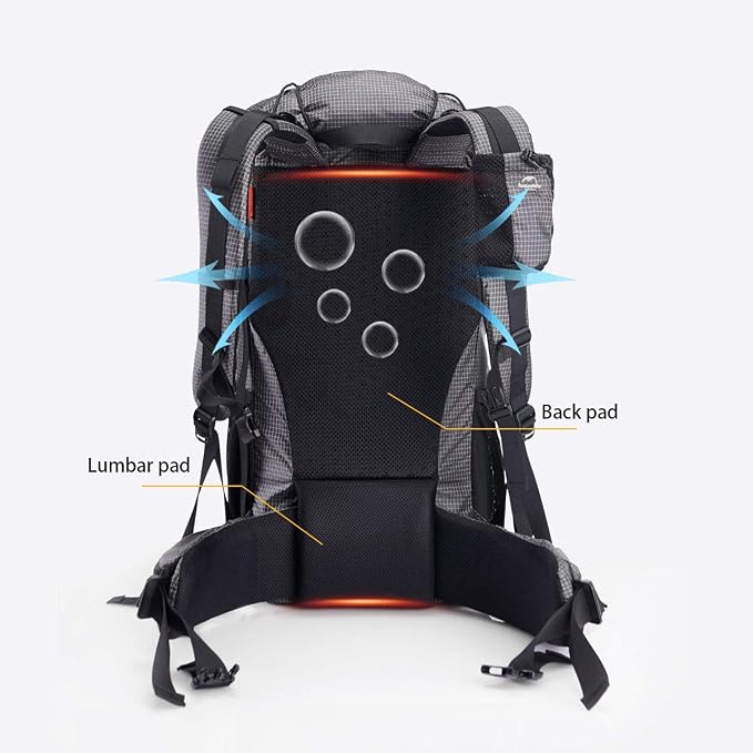 Naturehike 65L Internal Frame Hiking Backpack - Image 4