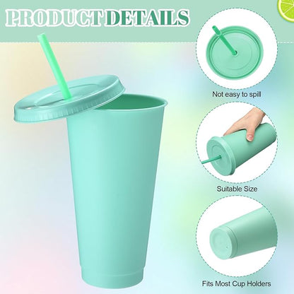 30 PCS 24oz Bulk Plastic Tumblers - Image 2